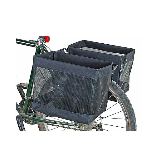 Bicycle rear rack basket bag