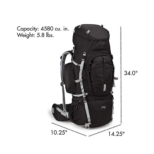 75 L internal frame backpack 